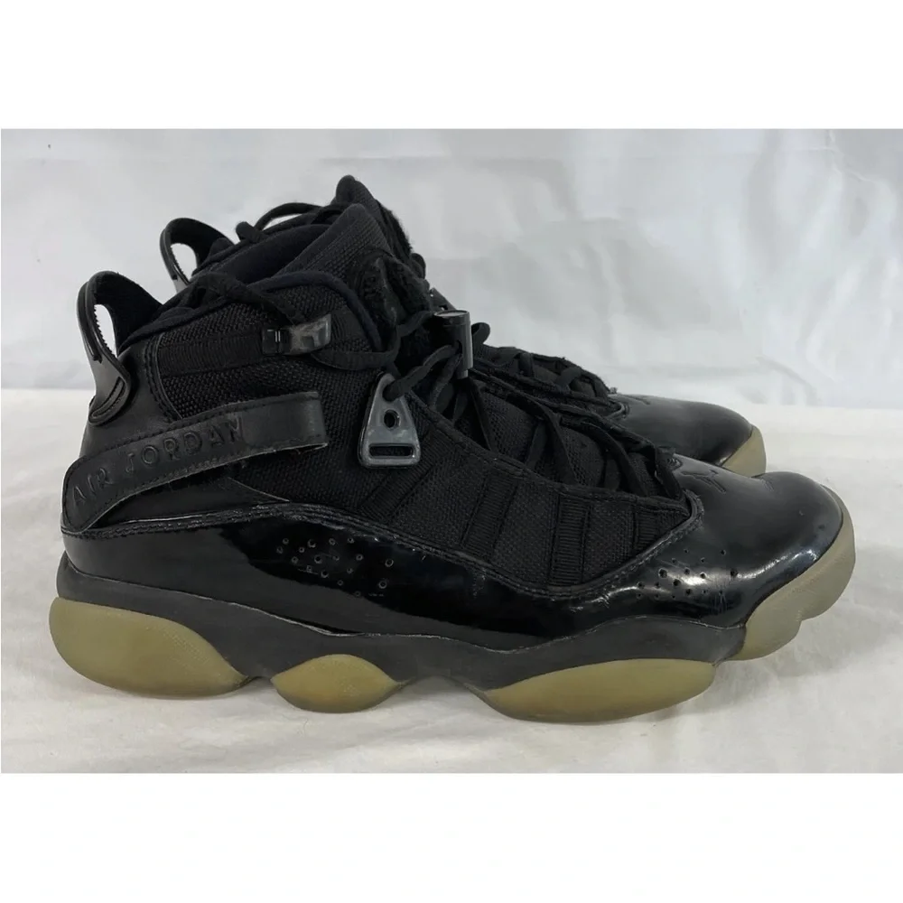 Nike Air Jordan 6 Rings “Black Ice” Men Sz 9.5 Black Basketball 322992 011